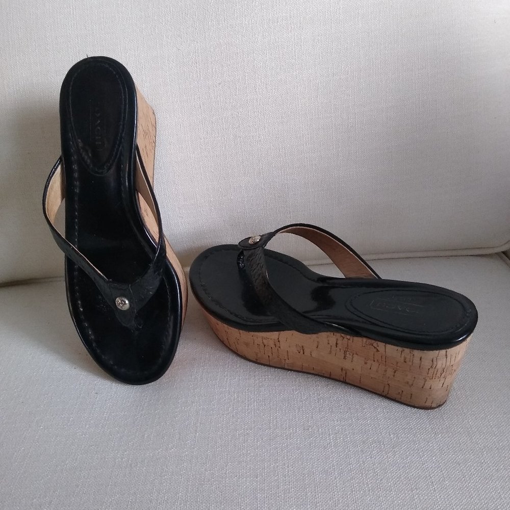 Couch, Lannie Cork Sandals (Black)